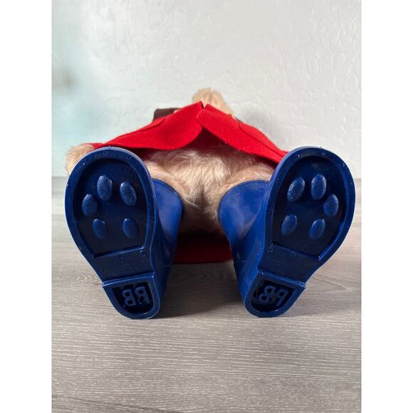 Vintage Paddington Bear Plush Gabrielle Designs 1981 Blue Boots Brown Hat - Picture 7 of 7